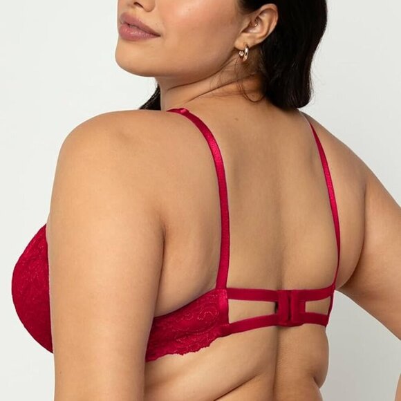 Smart & Sexy Women's Signature Lace Push-up Bra  Red 32A 38C - Picture 2 of 4